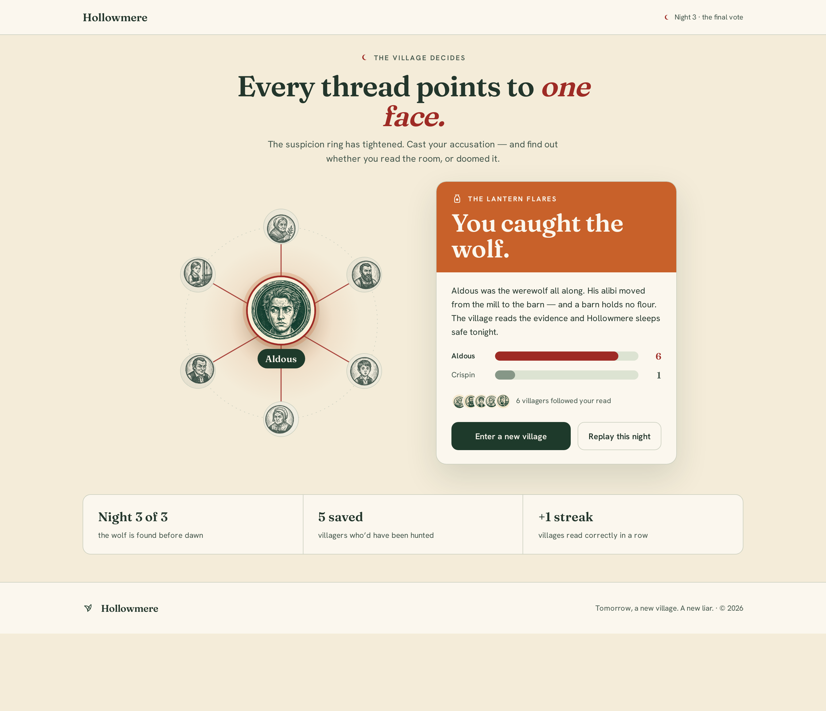 The Vote screen